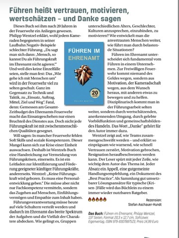 Feuerwehr Magazin Ausgabe September
